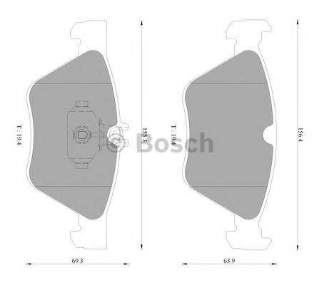 BOSCH BP3117 Комплект гальмівних колодок, дискове гальмо