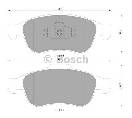 BOSCH BP3119 Комплект гальмівних колодок, дискове гальмо