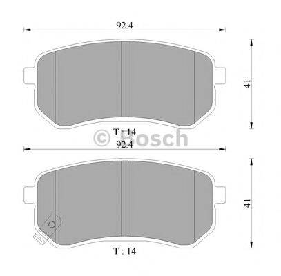 BOSCH BP3123 Комплект гальмівних колодок, дискове гальмо
