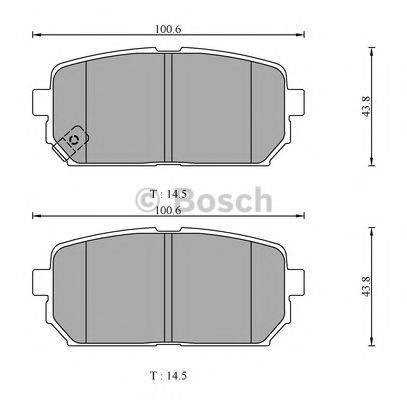 BOSCH BP3125 Комплект гальмівних колодок, дискове гальмо