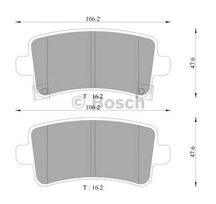 BOSCH BP3126 Комплект гальмівних колодок, дискове гальмо