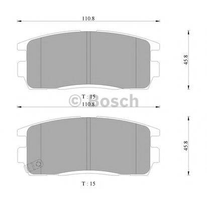 BOSCH K313 Комплект гальмівних колодок, дискове гальмо