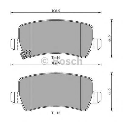 BOSCH BP3132 Комплект гальмівних колодок, дискове гальмо