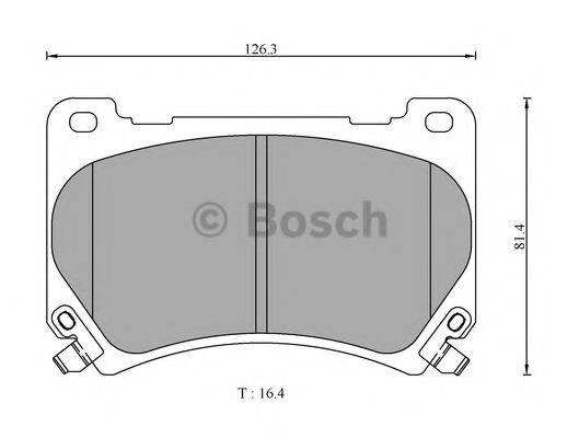 BOSCH BP3134 Комплект гальмівних колодок, дискове гальмо