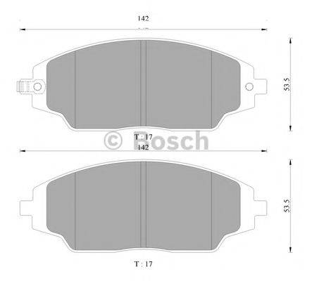 BOSCH BP3135 Комплект гальмівних колодок, дискове гальмо