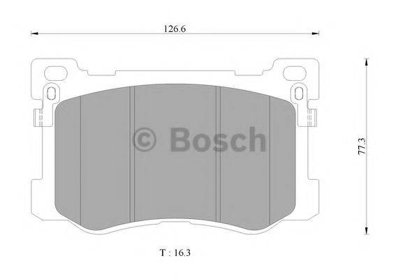 BOSCH BP3136 Комплект гальмівних колодок, дискове гальмо