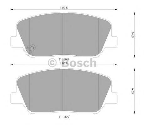 BOSCH BP3137 Комплект гальмівних колодок, дискове гальмо