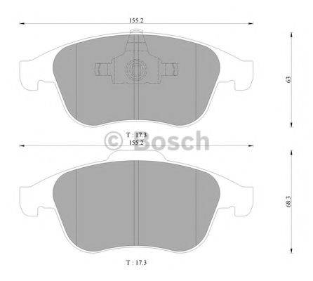 BOSCH BP3139 Комплект гальмівних колодок, дискове гальмо