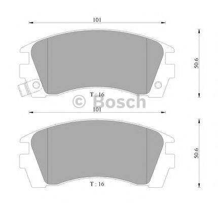 BOSCH 21716 Комплект гальмівних колодок, дискове гальмо
