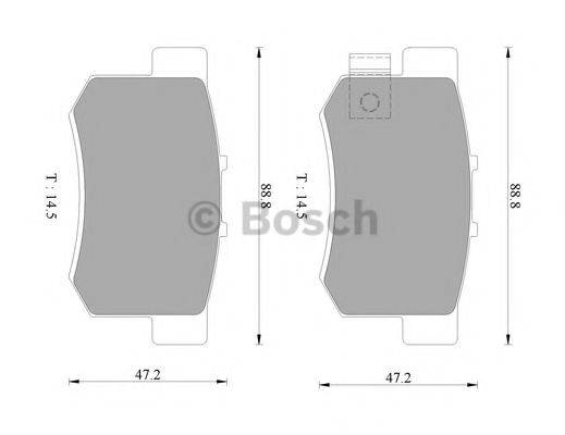 BOSCH 21719 Комплект гальмівних колодок, дискове гальмо