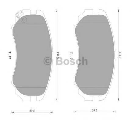 BOSCH D924 Комплект гальмівних колодок, дискове гальмо