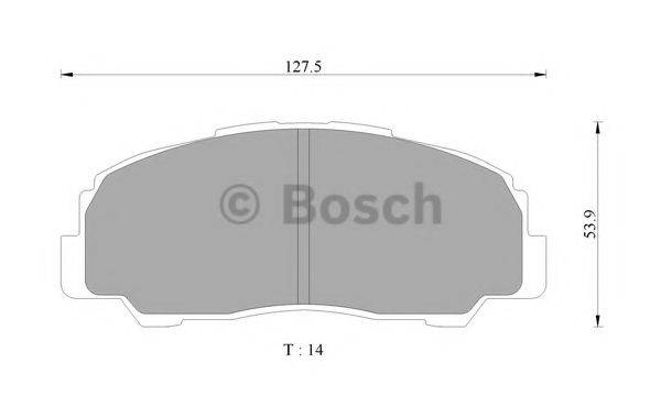 BOSCH 21967 Комплект гальмівних колодок, дискове гальмо