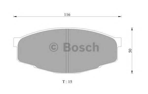 BOSCH 21042 Комплект гальмівних колодок, дискове гальмо