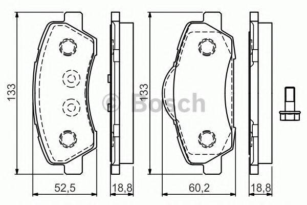 PEUGEOT 1608691380 Комплект гальмівних колодок, дискове гальмо
