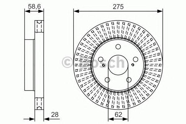 BOSCH BD1817 гальмівний диск