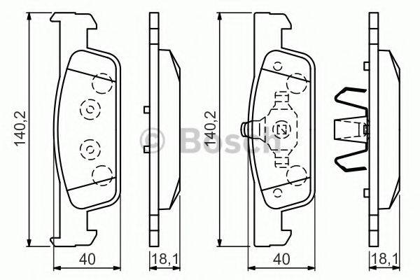 BOSCH 25702 Комплект гальмівних колодок, дискове гальмо