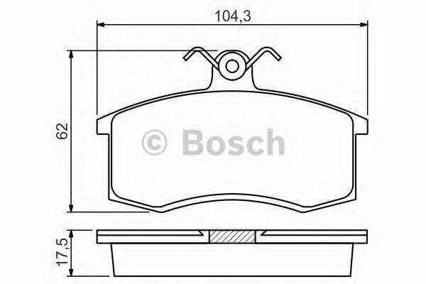 BOSCH BP1491 Комплект гальмівних колодок, дискове гальмо