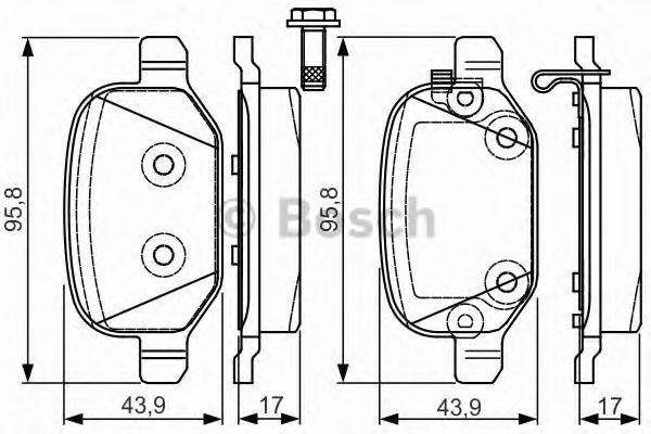 BOSCH 25652 Комплект гальмівних колодок, дискове гальмо