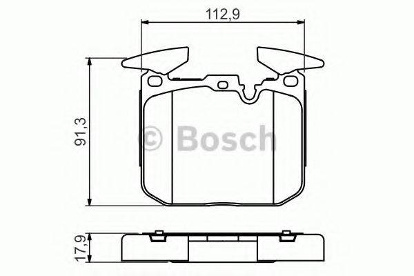 BOSCH BP1696 Комплект гальмівних колодок, дискове гальмо
