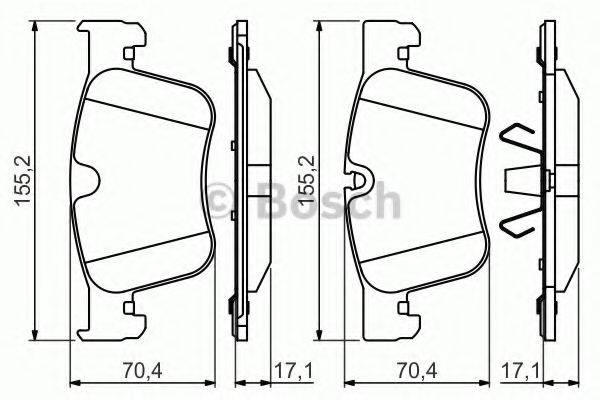 BOSCH 25833 Комплект гальмівних колодок, дискове гальмо