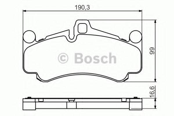 BOSCH 24641 Комплект гальмівних колодок, дискове гальмо