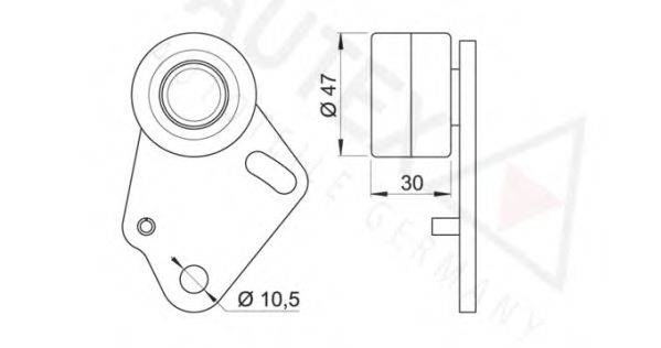 AUTEX 654227 Натяжний ролик, ремінь ГРМ