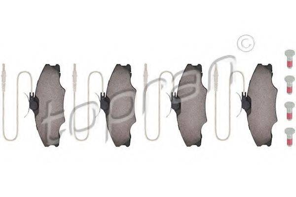 TOPRAN 21724 Комплект гальмівних колодок, дискове гальмо