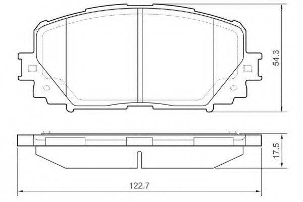 E.T.F. 24708 Комплект гальмівних колодок, дискове гальмо