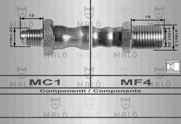 MALO 8076 Гальмівний шланг