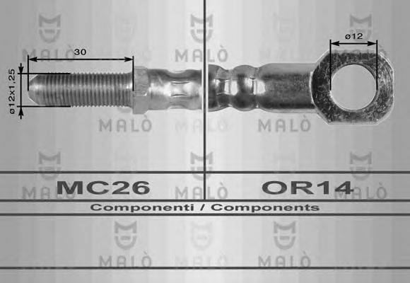MALO 8302 Гальмівний шланг