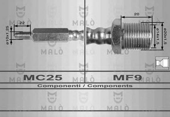 MALO 8348 Гальмівний шланг
