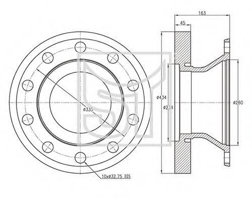 MERITOR MBR9011 гальмівний диск