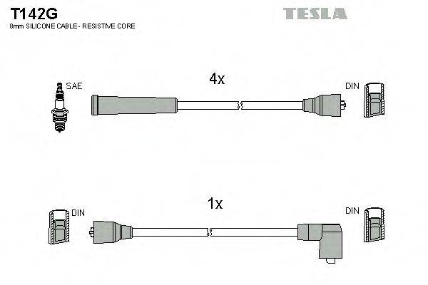 TESLA T142G Комплект дротів запалювання