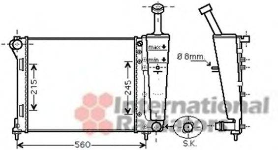 GERI 21572 Радіатор, охолодження двигуна