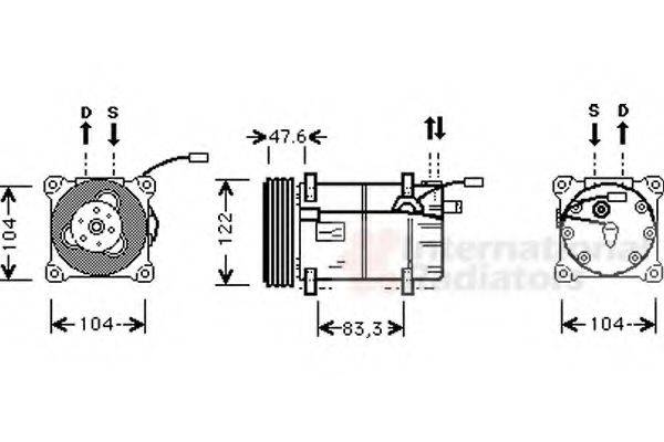 VOLVO 6848095 Компресор, кондиціонер
