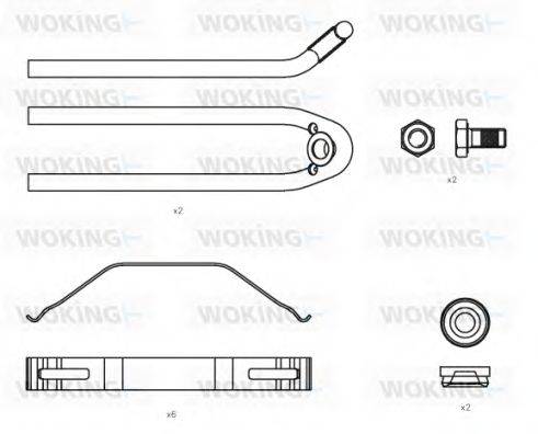 WOKING 8529.00 Комплектуючі, колодки дискового гальма