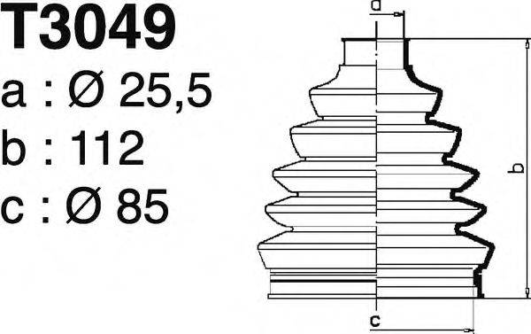 DEPA T3049 Комплект пильника, приводний вал