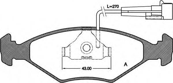 OPEN PARTS 40102 Комплект гальмівних колодок, дискове гальмо