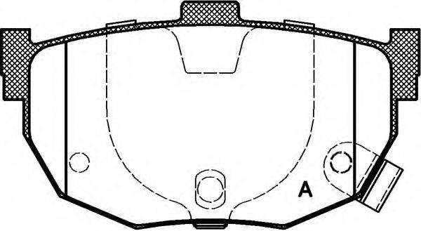 OPEN PARTS 21553 Комплект гальмівних колодок, дискове гальмо