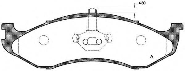 OPEN PARTS 21822 Комплект гальмівних колодок, дискове гальмо