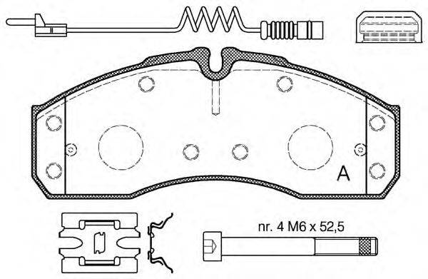 OPEN PARTS 29161 Комплект гальмівних колодок, дискове гальмо