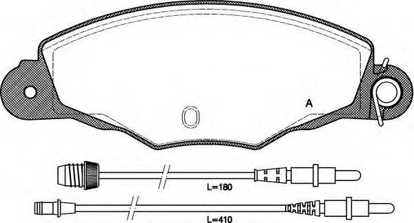 OPEN PARTS 21988 Комплект гальмівних колодок, дискове гальмо