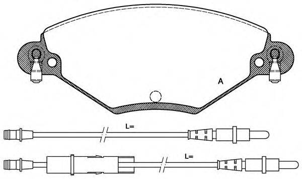 OPEN PARTS 23277 Комплект гальмівних колодок, дискове гальмо
