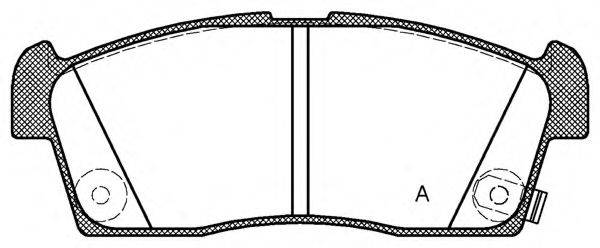 OPEN PARTS 24423 Комплект гальмівних колодок, дискове гальмо