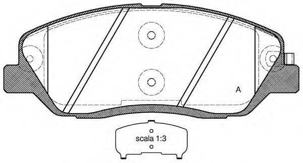OPEN PARTS 24353 Комплект гальмівних колодок, дискове гальмо
