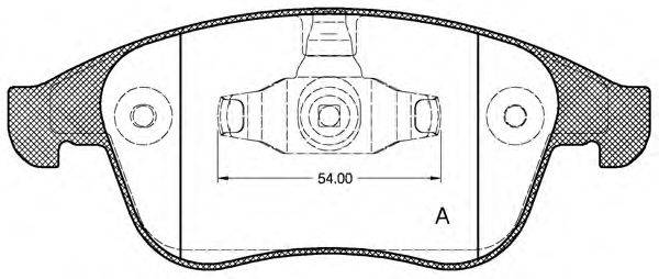 OPEN PARTS 24710 Комплект гальмівних колодок, дискове гальмо