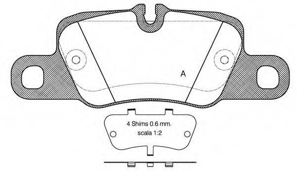 OPEN PARTS 24554 Комплект гальмівних колодок, дискове гальмо