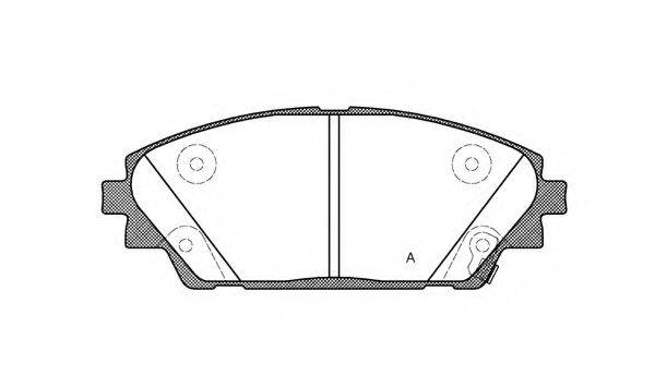 OPEN PARTS 25876 Комплект гальмівних колодок, дискове гальмо