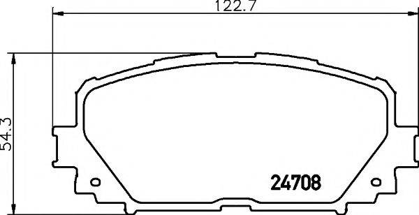 TEXTAR 24708 Комплект гальмівних колодок, дискове гальмо