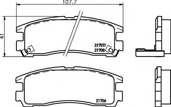 TEXTAR 21708 Комплект гальмівних колодок, дискове гальмо